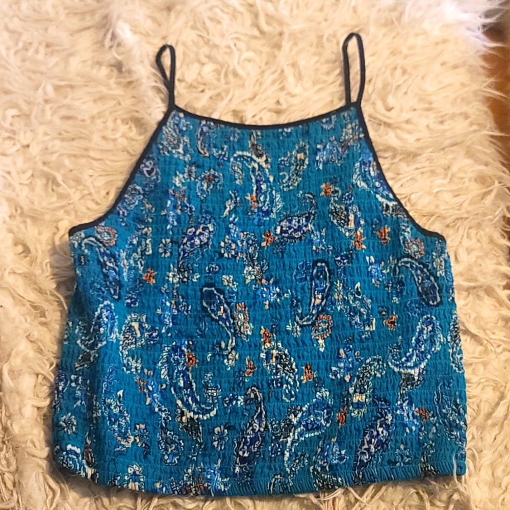 Medium blue crop top. Xhilaration